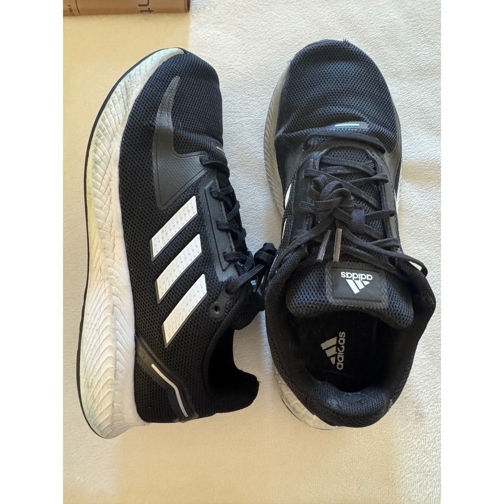 Adidas Runfalcon 2.0 Mens 7.5 Womens 8.5 Running Shoes Black White - Picture 2 of 5